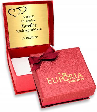 Euforia Złoty Łańcuszek 925 Serce Serduszko Grawer - zdjęcie 4