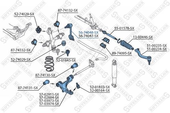 Łącznik stabilizatora Stellox Łącznik Stabilizatora Nissan Interstar