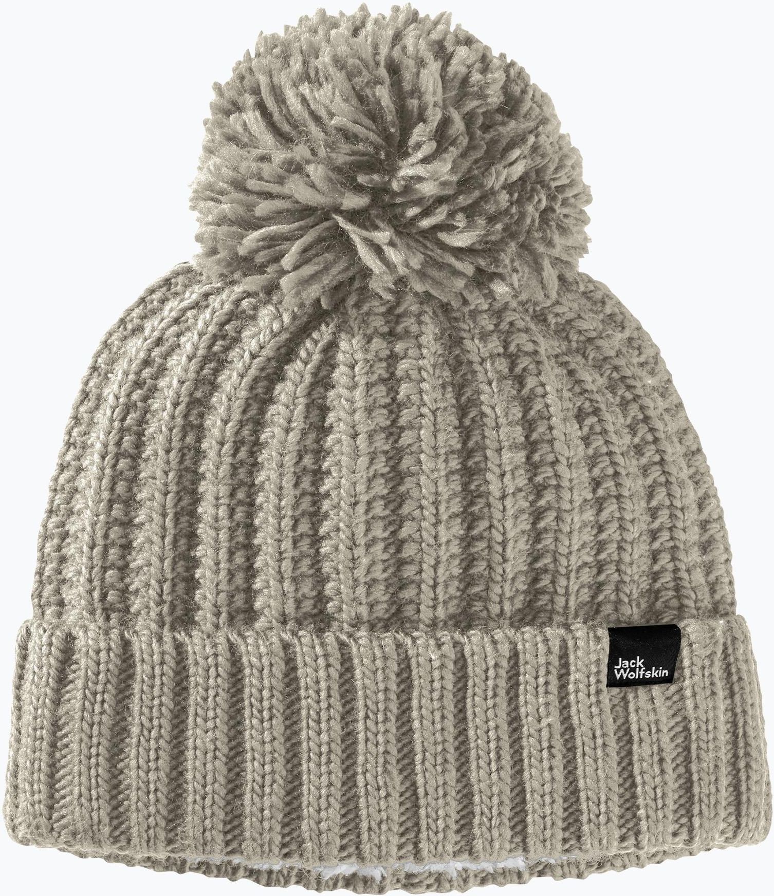 Czapka Zimowa Damska Jack Wolfskin Highloft Knit Beanie Dusty Grey