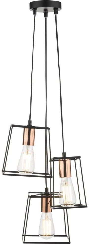 Dar Lighting Lampa Wisz Ca Tower Light Cluster Pendant Black Copper