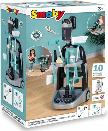 Smoby Wózek Rowenta Do Sprzątania Odkurzacz Zestaw - zdjęcie 3