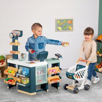 Smoby Supermarket Z Wózkiem Kasą Sklep Św/Dźw 50El - zdjęcie 2