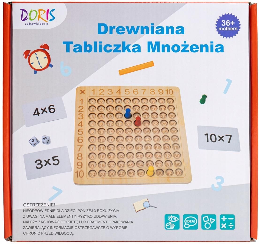 Doris Tabliczka Mnożenia Drewniana Gra Planszowa Montessori Ceny i