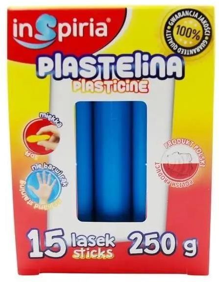 Zdjęcie Inspiria Plastelina Niebieska 15 Lasek 250G - Lubań