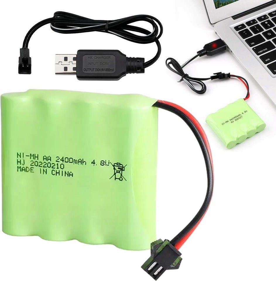 Akumulator 4 8V 2400Mah Ni Mh Aa Z Ładowarka Usb Ceny i opinie Ceneo pl