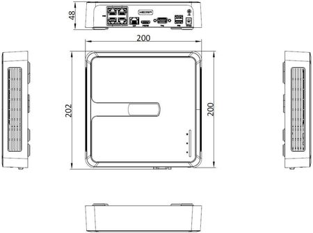 Hilook Rejestrator Ip By Hikvision 4 Kanały 4Mp Nvr-4Ch-H/4P Biały (39713) - zdjęcie 4