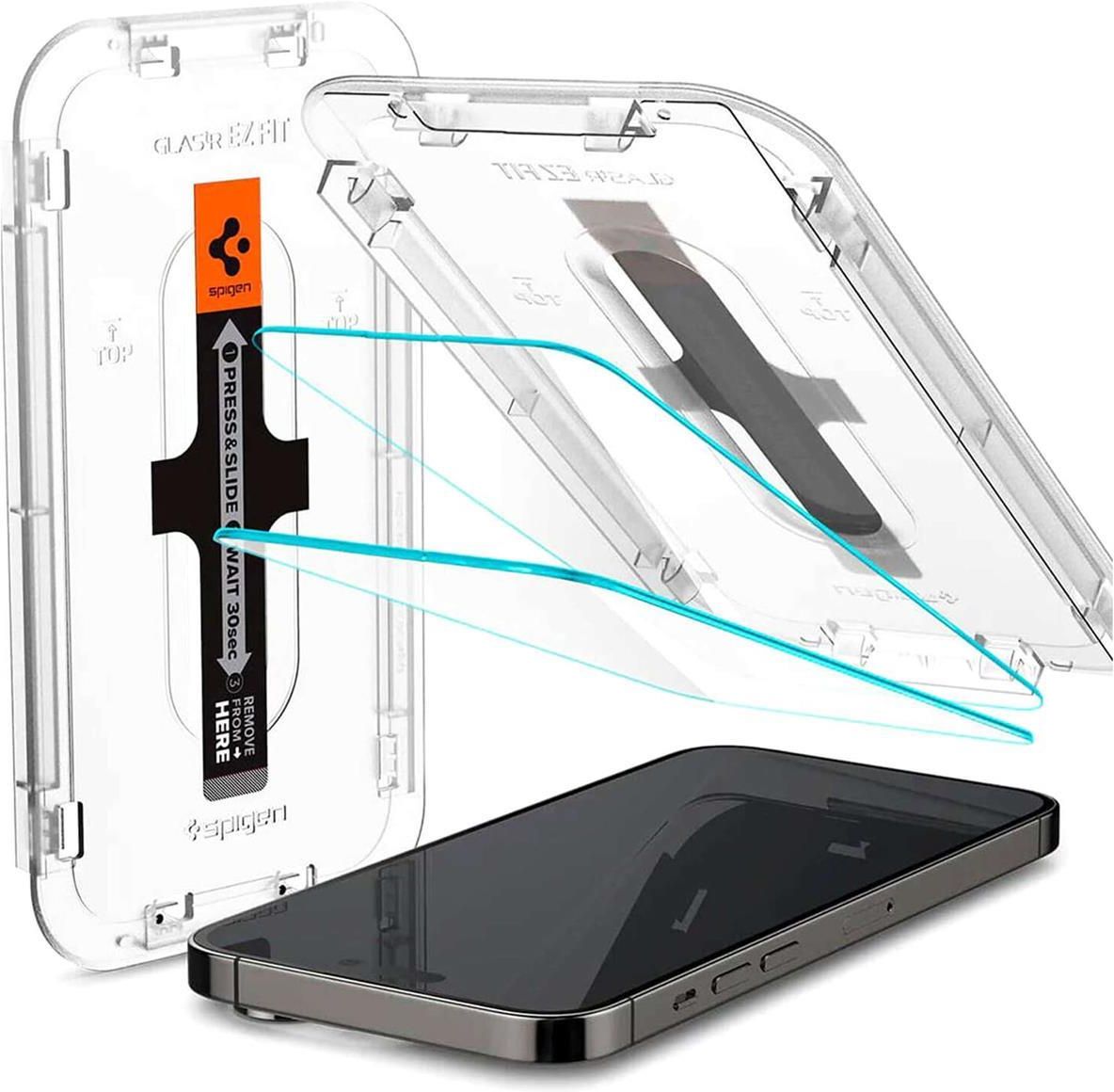 Spigen Szkło Hartowane Glas Tr Ez Fit 2 Pack Do Apple Iphone 15 Pro Max