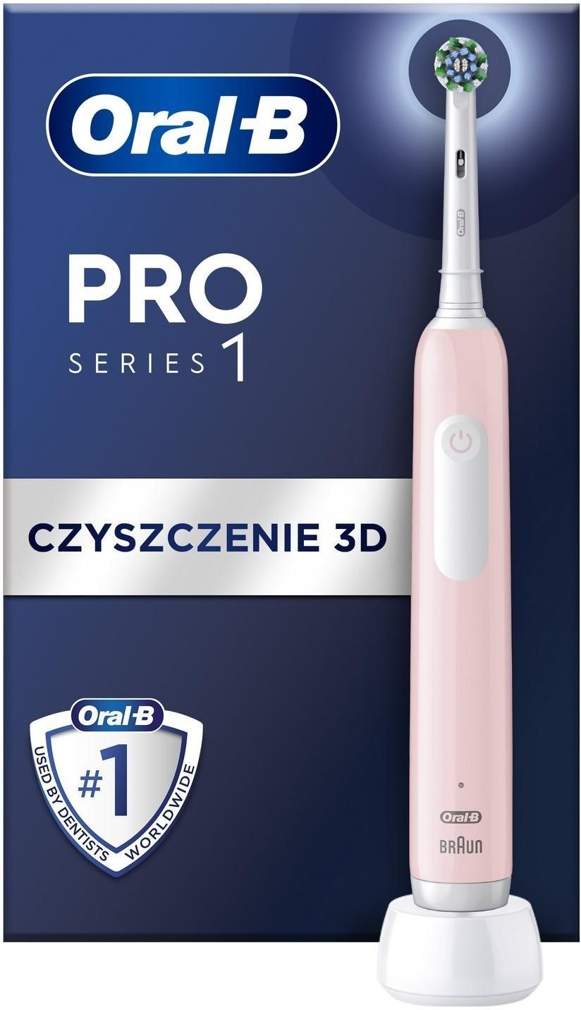 Szczoteczka elektryczna Oral B Pro Series 1 Pink Cross Action różowy