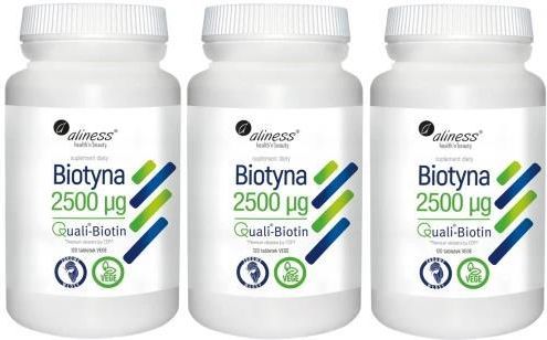 Zestaw X Biotyna Mcg Qualibiotin X Tabletek Vege Aliness