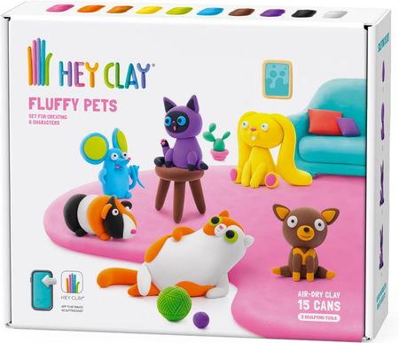 Tm Toys Hey Clay Masa Plastyczna Zestaw Puchate Zwierzaki Hcl15023 - zdjęcie 4