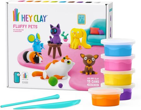 Tm Toys Hey Clay Masa Plastyczna Zestaw Puchate Zwierzaki Hcl15023 - zdjęcie 3