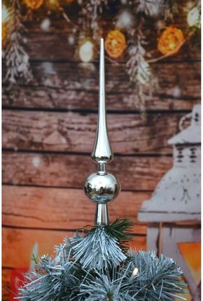 Christmas Gifts Czubek Choinkowy Wys. 25Cm Srebrny - zdjęcie 6