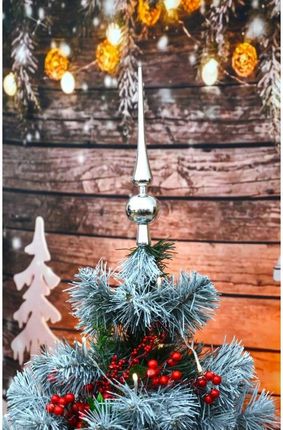 Christmas Gifts Czubek Choinkowy Wys. 25Cm Srebrny - zdjęcie 5