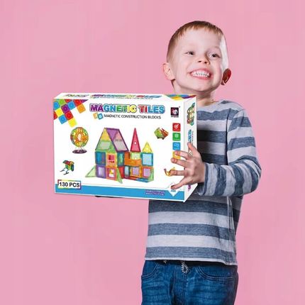 Stator Klocki Magnetyczne 3D Magnetic 130szt. Edukacja Panel - zdjęcie 3