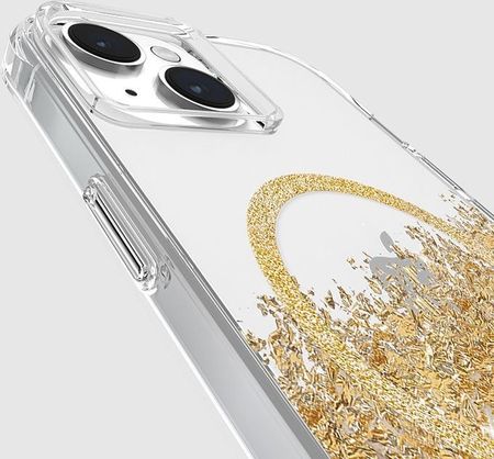Case Mate Etui Karat Marble Magsafe Do Apple Iphone 15 Przezroczysto Złote - zdjęcie 3
