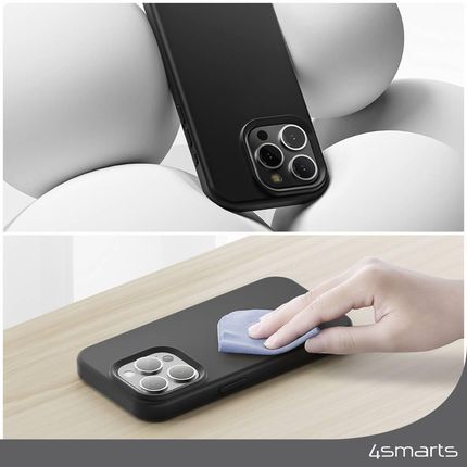 4Smarts Etui Silicone Cupertino Z Magsafe Do Apple Iphone 15 Pro Max Czarny - zdjęcie 2