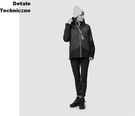 Salewa Damska Kurtka Przeciwdeszczowa Puez Gtx 2L W Jacket Black Out - zdjęcie 3