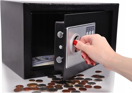 Malatec Domowy Sejf Kasetka Na Zamek Elektroniczny Szyfr Klucz Kod Kasa Pancerna Xl - zdjęcie 2
