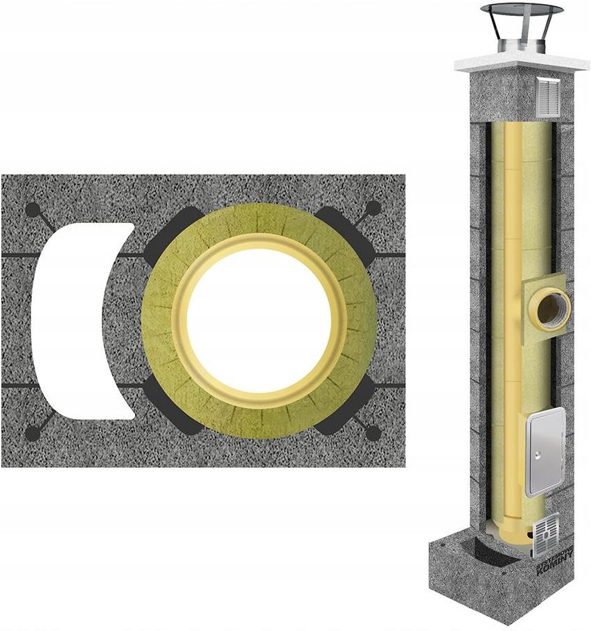 System Kominkowy Systemowekominy Komin Uniwersal Ceramiczny Systemowy