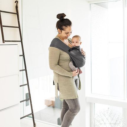 Minimonkey Nosidełko Dla Niemowlaka, Mini Sling, Szare, (37549) - zdjęcie 6