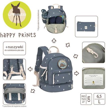 Lassig Plecak Mini Happy Prints Granatowy (38108) - zdjęcie 4