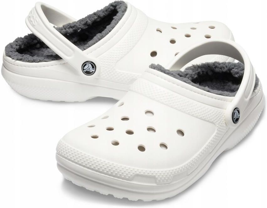 Damskie Ocieplane Klapki Buty Chodaki Crocs Classic Lined Clog