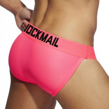Majtki Męskie Tanga Siatka Neon Różowe XL - zdjęcie 3