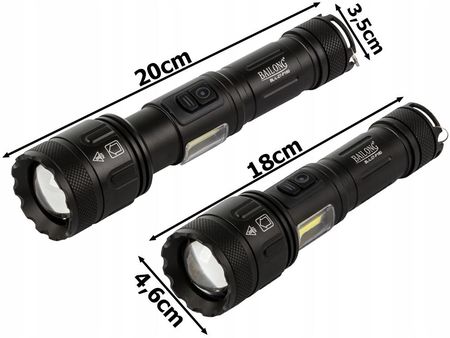 Bailong Taktyczna Cree Led Xhp160 Cob Moc - zdjęcie 2