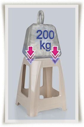 Taboret stołek krzesło do 200 KG Soft Brązowy - zdjęcie 2