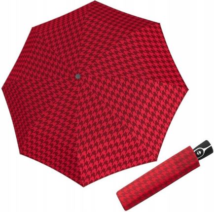 Parasolka damska składana Doppler Fiber Magic Pepitka, czerwona - zdjęcie 2