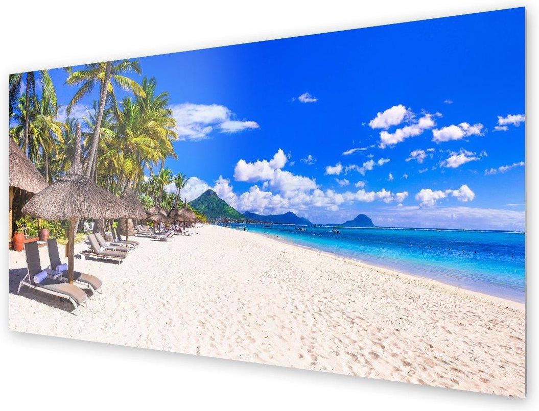 Homeprint Panel Kuchenny Plaża Na Wyspie Mauritius 125X50 Cm