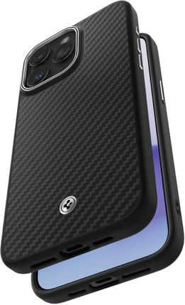Spigen Etui Do Iphone 15 Pro Enzo Aramid Karbon Magsafe Case Czarne - zdjęcie 5