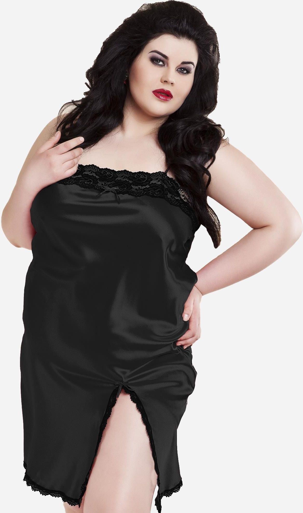 Dkaren Erotyczny Peniuar Plus Size Slip Bella 10Xl Black Ceneo Pl