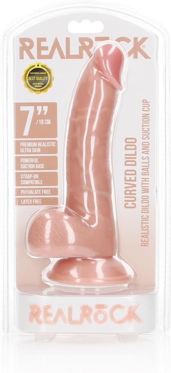 Curved Realistic Dildo Balls Suction Cup 7 18 Cm 272545 Ceneo Pl