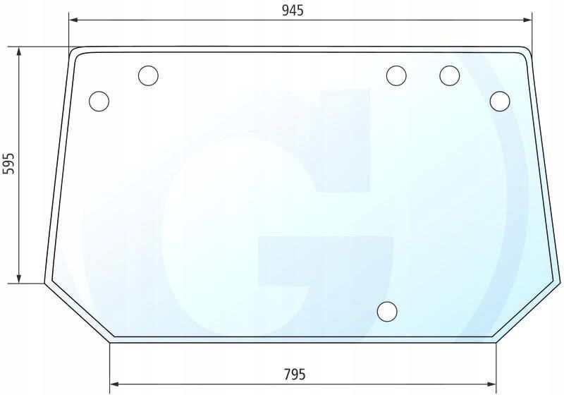 Granit Szyba Tylna C1200 Dx3 V F S Deutz Agrocompact 43 4368216