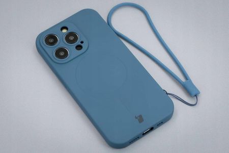 Bizon Etui Case Silicone Magsafe Do Apple Iphone 11 Granatowe - zdjęcie 3