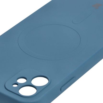 Bizon Etui Case Silicone Magsafe Do Apple Iphone 11 Granatowe - zdjęcie 4