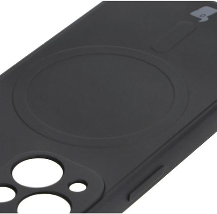 Bizon Etui Case Silicone Magsafe Sq Do Apple Iphone 13 Mini Czarne - zdjęcie 3