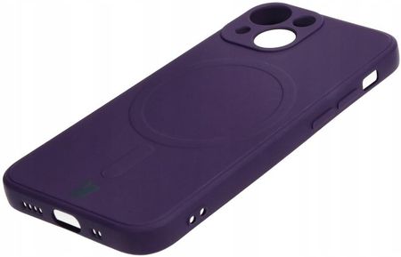Bizon Etui Case Silicone Magsafe Sq Do Apple Iphone 13 Mini Śliwkowe - zdjęcie 5