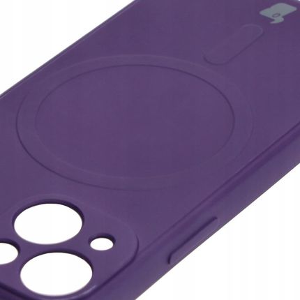Bizon Etui Case Silicone Magsafe Sq Do Apple Iphone 13 Mini Śliwkowe - zdjęcie 3