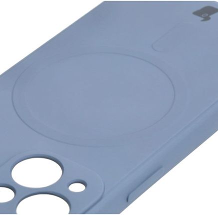 Bizon Etui Case Silicone Magsafe Sq Do Apple Iphone 13 Mini Szare - zdjęcie 4