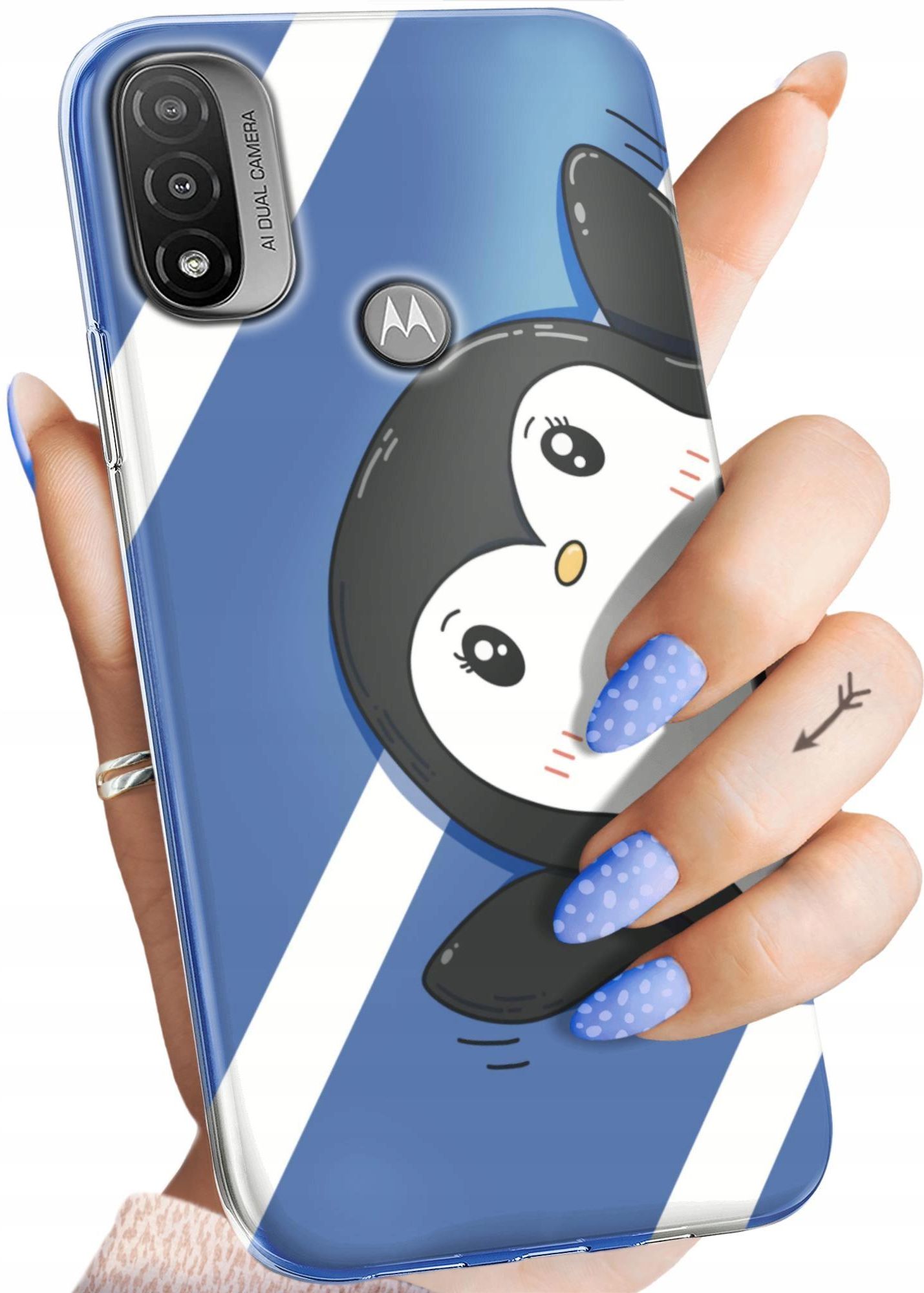 Hello Case Etui Do Motorola Moto E Pingwinek Pingwin Etui Na