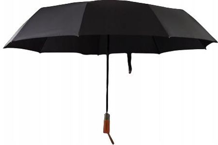 Weisner Parasol Składany Automatyczny Czarny Drewno XL - zdjęcie 4