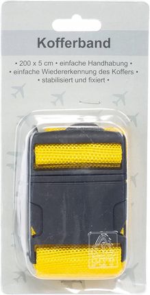Pasek Security Belt Do Bagażu Pas Spinający Do Walizki Zabezpieczający Bagaż 5Cm 2M Żółty - zdjęcie 3
