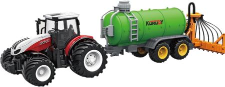 Import Pronice Traktor Zdalnie Sterowany Z Przyczepą Na Pilot Ciągnik Rolniczyświatło Rc - zdjęcie 5