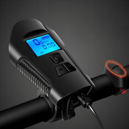 Lampka Rowerowa Usb Led Licznik Km Prędkościomierz - zdjęcie 5
