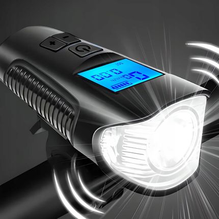 Lampka Rowerowa Usb Led Licznik Km Prędkościomierz - zdjęcie 6