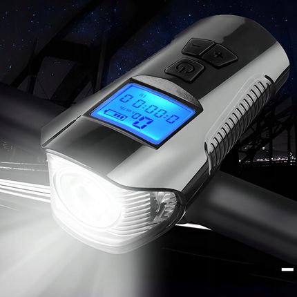 Lampka Rowerowa Usb Led Licznik Km Prędkościomierz - zdjęcie 4