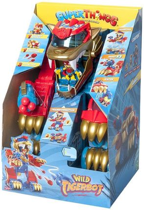 Magic Box Zestaw Figurek Superthings Wild Tiger Transformer Robot Pstsp112In120 - zdjęcie 3