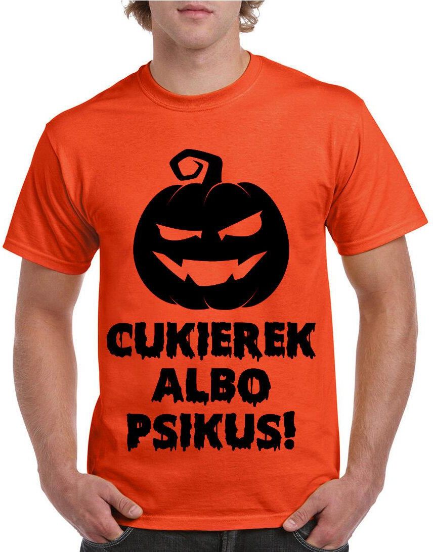 Cukierek albo psikus koszulka męska na Halloween Ceny i opinie